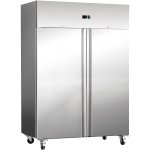 1200lt Commercial Freezer Stainless steel Upright cabinet Twin door Fan assisted cooling | Adexa F1200S