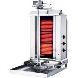 Professional Gyros/Kebab grill Electric Movable body Top motor Capacity 40kg 3 elements 5.4kW | Adexa KLG230HG