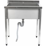 Commercial Pot Wash Sink Stainless steel 1 bowl Splashback 1000x700x900mm Square legs | Adexa PSA10070