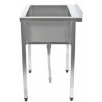 Commercial Pot Wash Sink Stainless steel 1 bowl Splashback 1200x700x900mm Square legs | Adexa PSA12070