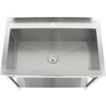 Commercial Pot Wash Sink Stainless steel 1 bowl Splashback Bottom shelf 1200x600x900mm Square legs | Adexa PSA12060U