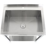 Commercial Pot Wash Sink Stainless steel 1 bowl Splashback Bottom shelf 800x700x900mm Square legs | Adexa PSA8070U