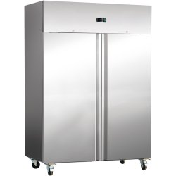 1200lt Commercial Refrigerator Stainless steel Upright cabinet Twin door GN2/1 Fan assisted cooling | Adexa R1200S