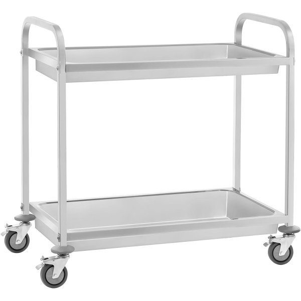 Deep Tray Serving/Service/Clearing Trolley Stainless steel 2 tier  860x540x940mm | Adexa RDT2A