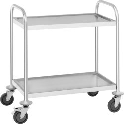 Commercial Serving/Service/Clearing Trolley Stainless steel 2 tier 710x410x810mm | Adexa RST2C