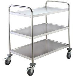 Commercial Serving/Service/Clearing Trolley Stainless steel 3 tier 710x410x810mm | Adexa RST3C