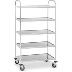 Commercial Serving/Service/Clearing Trolley Stainless steel 5 tier 810x460x1480mm | Adexa RST5B