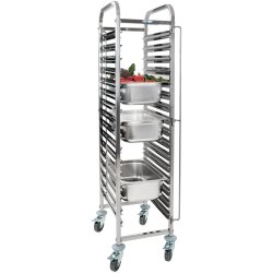 Rack/Tray/Pan Trolley Stainless steel Gastronorm GN1/1 15 tier | Adexa RT1115