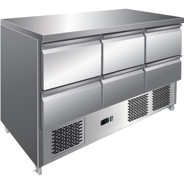 Refrigerated prep Counter 6 drawers | Adexa S9036D
