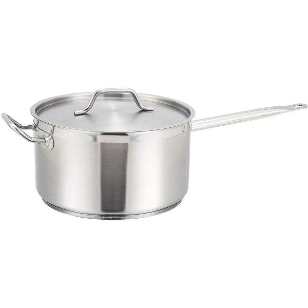 Professional Saucepan with Lid and Helper handle Stainless steel 6.3 litres | Adexa SE22414