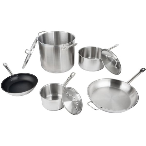 Set of Stainless steel Cookware 8 pcs Sauce pans Stew pan Fry pans | Adexa SPC8A