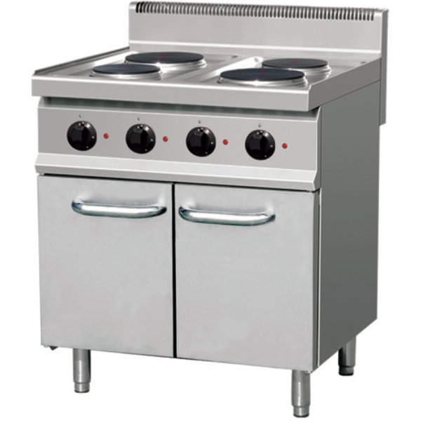 Professional Electric Cooker 4 plates 9.2kW Cabinet base | Adexa THE7P4M