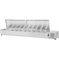 Refrigerated Servery Prep Top 2000mm 9xGN1/3 Depth 380mm Stainless steel lid | Adexa GA520