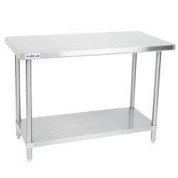 Commercial Work table Stainless steel Bottom shelf 1200x750x900mm | Adexa WTG750X1200