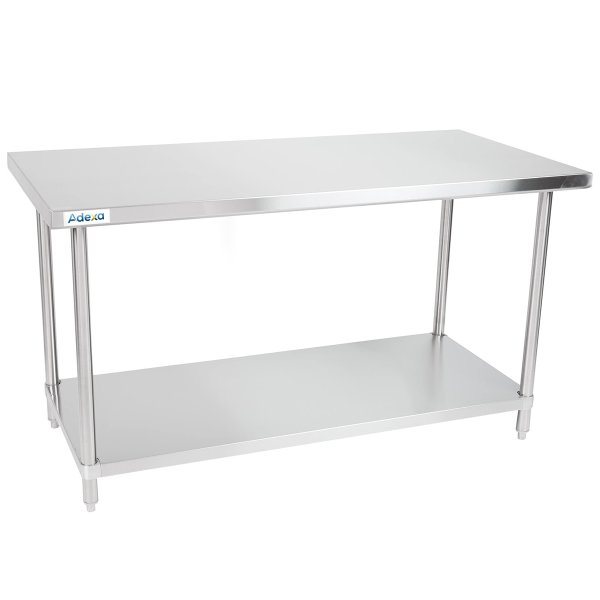 Commercial Work table Stainless steel Bottom shelf 1800x750x900mm | Adexa WTG750X1800