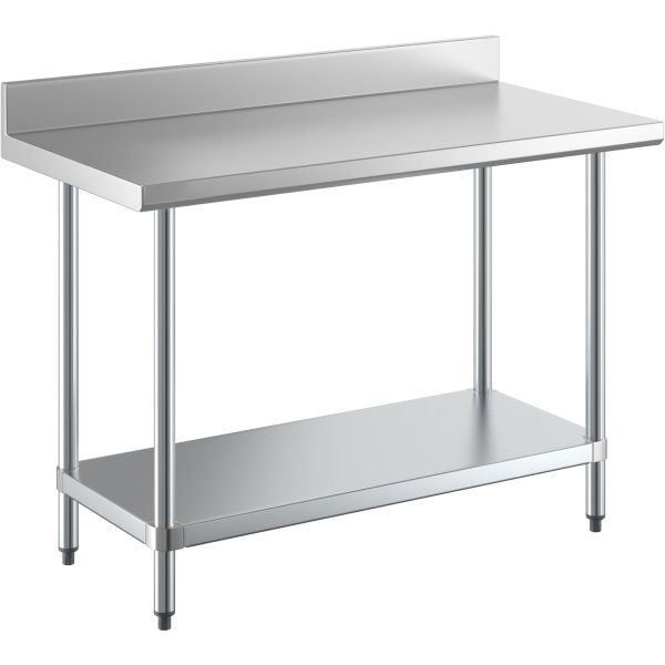 Commercial Stainless Steel Work Table Bottom shelf Upstand 1500x700x900mm | Adexa WT70150GB