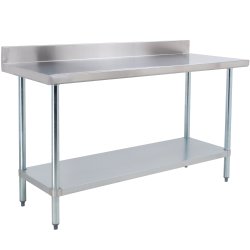 Commercial Stainless Steel Work Table Upstand 1800x600x900mm | Adexa WT60180GB
