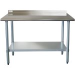 Commercial Work table Stainless steel Rear upstand Bottom shelf 1000x600x900mm | Adexa WTG600X100050R