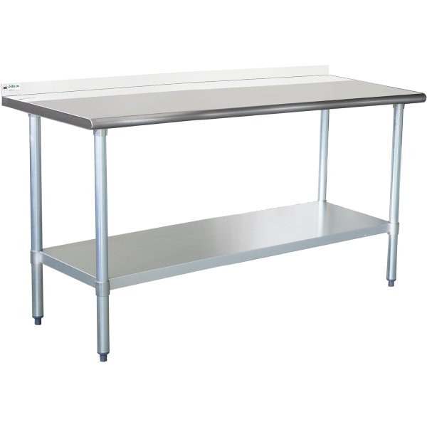Commercial Work table Stainless steel Rear upstand Bottom shelf 1200x600x900mm | Adexa WTG600X120050R