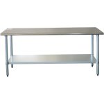 Commercial Work table Stainless steel Bottom shelf 1800x600x900mm | Adexa WTG600X1800