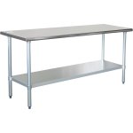Commercial Work table Stainless steel Bottom shelf 1800x600x900mm | Adexa WTG600X1800
