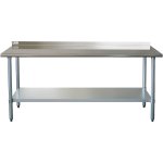 Commercial Work table Stainless steel Rear upstand Bottom shelf 1800x600x900mm | Adexa WTG600X180050R