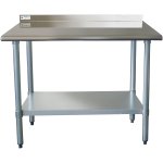 Commercial Work Table Stainless Steel Rear Upstand Bottom Shelf 450x600x900mm | Adexa WTG600X45050R