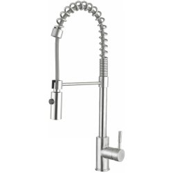 Kitchen Sink Mixer Tap Pullout spray spout Single lever Stainless steel | Adexa 3047109