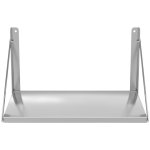 Board Style Foldable Wall Shelf Stainless Steel 600x450mm | Adexa 330905