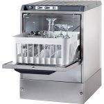 Commercial Glasswasher 800-1000 glasses/hour 350mm basket Gravity Drain Detergent Pump 13A | Omniwash 3500BTDD