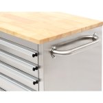 Professional Stainless Steel Rolling Tool Cabinet 1 door 6 drawers 1355x482x880mm | Adexa 482038AS