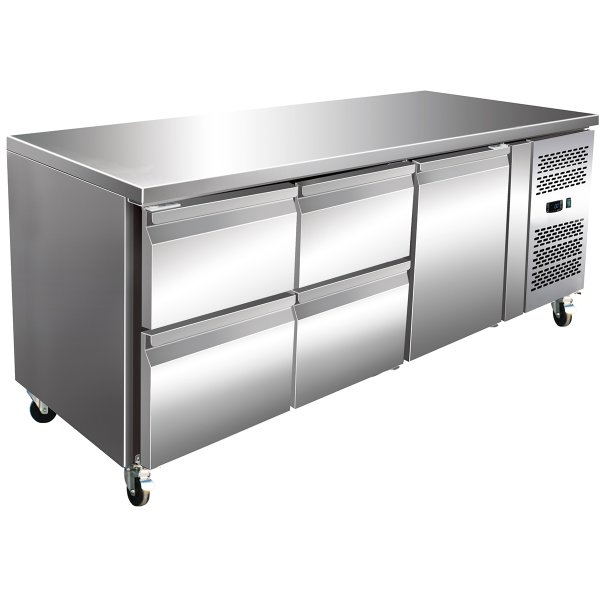 Commercial Refrigerated Counter 1 door 4 drawers Depth 700mm | Adexa THP3140TN