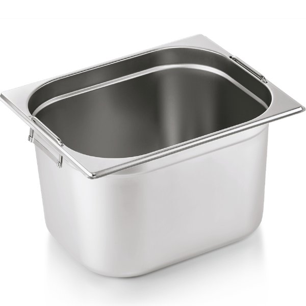 Stainless steel Gastronorm Pan with Handle GN1/2 Depth 200mm | Adexa 8128H