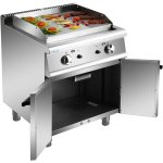 Professional Gas Griddle with Cabinet Base 9.2kW Smooth/Ribbed 700mm Depth | Adexa ADX706