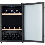 Professional Glass Front Wine Cooler 130L Black/Silver| Adexa AXW130