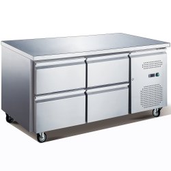 Professional Low Refrigerated Counter / Chef Base 4 drawers 1360x700x650mm | Adexa UGN2140
