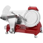 Commercial Meat slicer 10''/250mm Aluminium Coated Red | Adexa BF250ROUGE