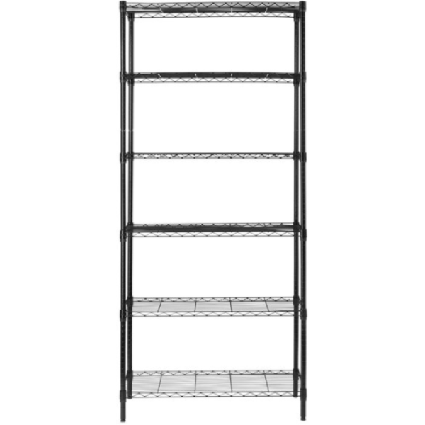 Commercial Wire Shelving Unit 6 Tier 920x360x1810mm Black | Adexa BHS6