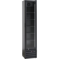 Commercial Display Refrigerator with Glass door 220 litres Black | Adexa BLG2201M