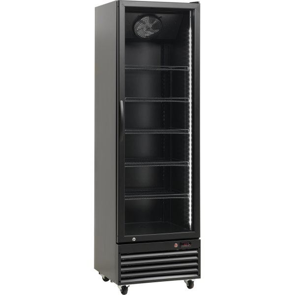 Commercial Display Refrigerator with Glass door 400 litres Black | Adexa BLG4001M