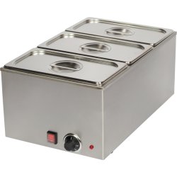 Commercial Bain Marie 3xGN1/3 Including 3 containers with lid | Adexa ZCK165B3
