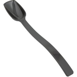 0.75oz Catering Solid Serving Spoon 10" Handle Black Polycarbonate| Adexa BSPC10