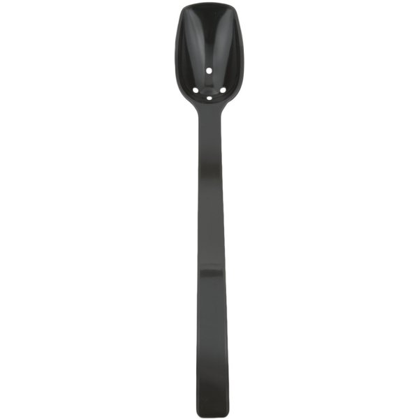 0.75oz Catering Perforated Serving Spoon 10" Handle Black Polycarbonate| Adexa BSPC10P