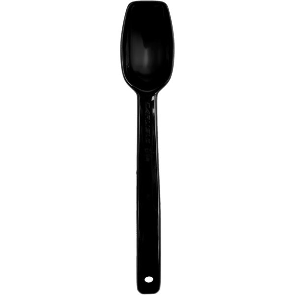 0.5oz Catering Solid Serving Spoon 8" Handle Black Polycarbonate| Adexa BSPC8