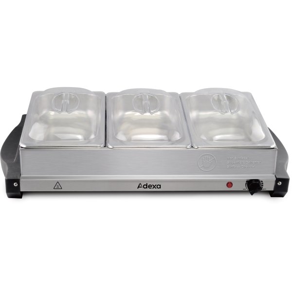 Pan Buffet Server 3x2.5 litre Stainless steel | Adexa BSW320