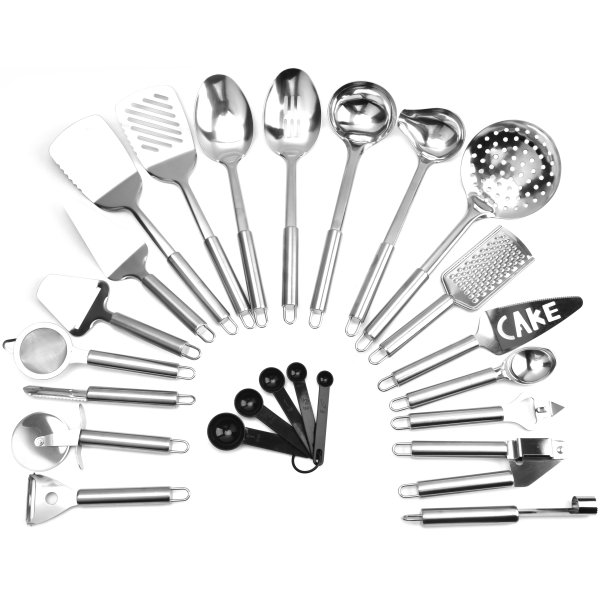 20 Piece Essential Cooking Utensil Kit Stainless Steel | Adexa C0079