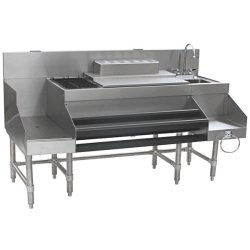 Commercial Stainless Steel Cocktail Station with Backsplash 1520x760x760mm | Adexa CCS6012LD