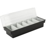 Garnish Tray / Condiment Holder with Lid 6 Compartments | Adexa CHC46