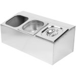 Commercial Condiment Holder including 3xGN1/6-150mm pans & lids | Adexa CHD03AD