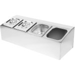 Commercial Condiment Holder including 4xGN1/6-100mm pans & lids | Adexa CHD04A